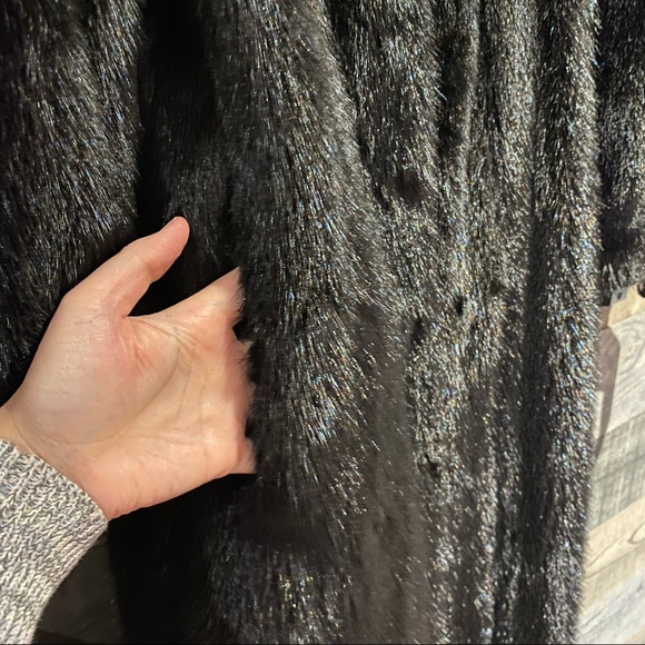 🌟HostPick🌟Real mink fur vintage coat - black - early 90s - Picture 6 of 17